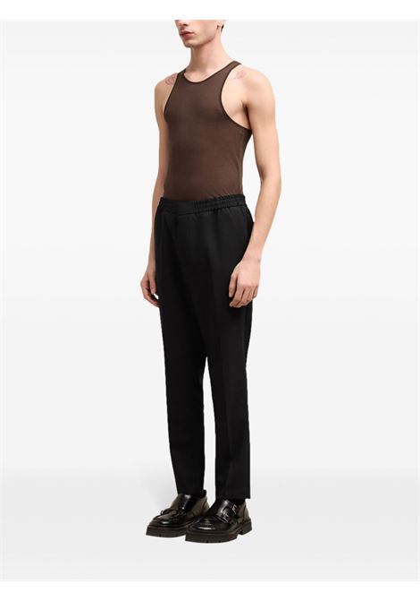 pantalone elstic waist uomo neri AMI PARIS | HTR226.WV0044001